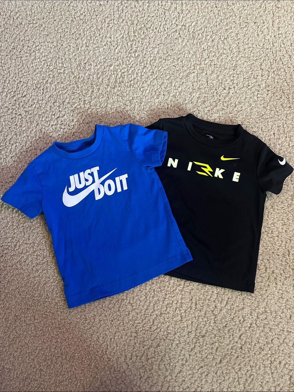 Nike Kids Short-Sleeve Tee Set - Blue & Black with White & Yellow Logos